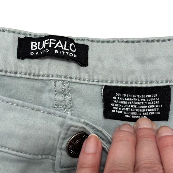 Buffalo David Bitton Daily Mid-Rise Stretch Skinny Ankle Pants 8/29 Light Blue - Picture 6 of 7